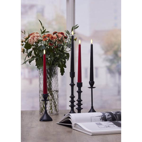 LED Antikljus 2-pack Flamme Candy Röd