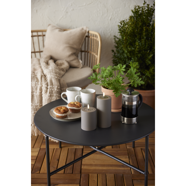 LED Blockljus UTOMHUS Flamme Soft Mullvad 17,5 cm