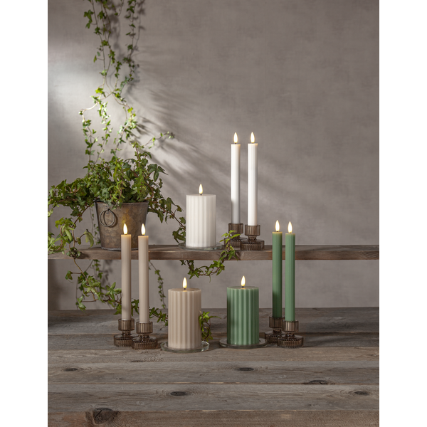 LED Antikljus 2-pack Flamme Stripe 25 cm