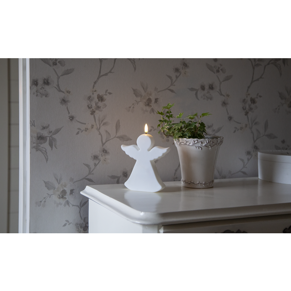 LED Gravljus Flamme Angel Vit 18 cm