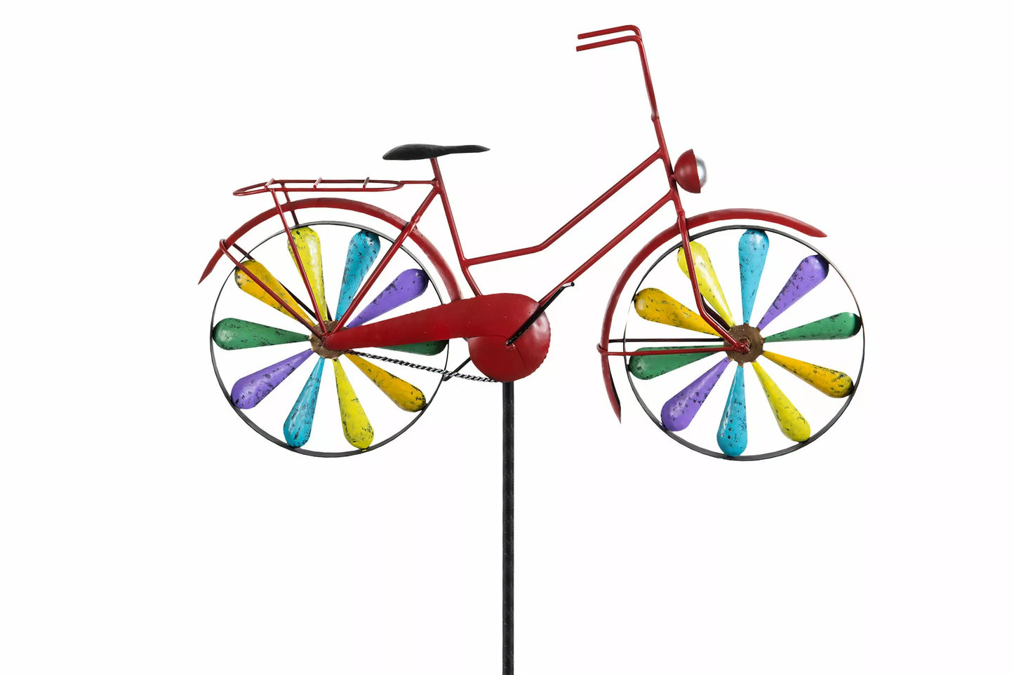 Utomhus Dekoration DIV. Trädgårdsstick Vindsnurra Vindspel Cykel Metall Färgglad HH