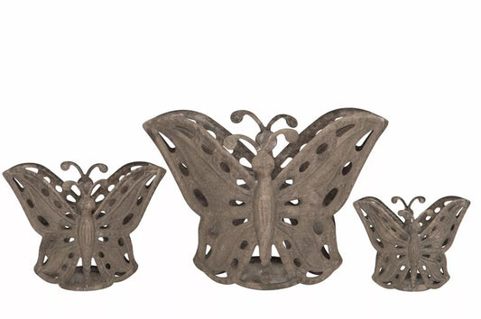 Ljuslykta Fjäril 3-pack Metall HH