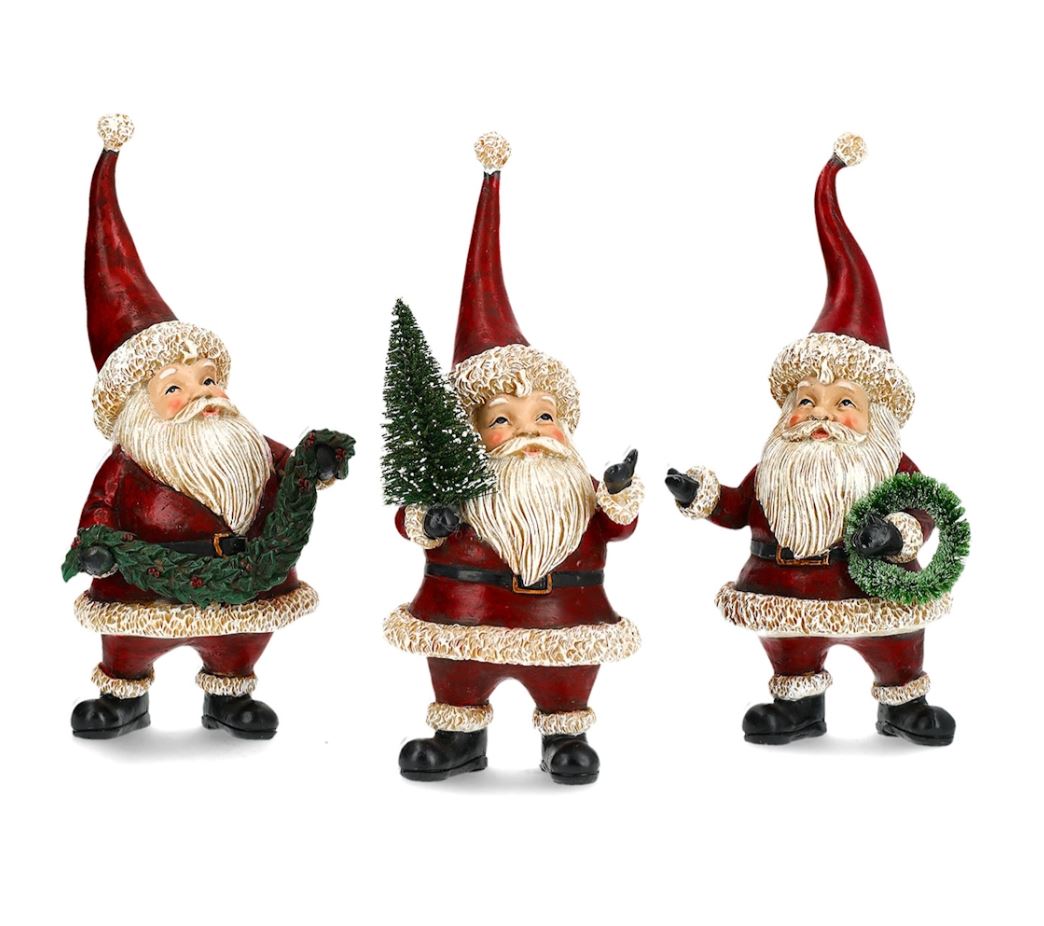 Juldekoration Inomhus Tomte Trilling Mix 12x10x23cm