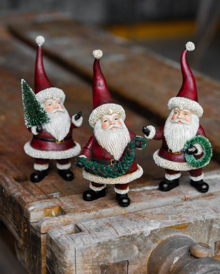 Juldekoration Inomhus Tomte Trilling Mix 12x10x23cm