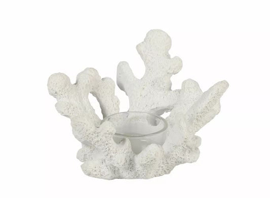 Ljuslykta Korall 2-pack Vit 13x12x9cm