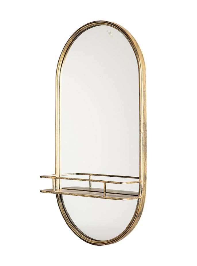 Väggspegel 45x13x88cm antikguld