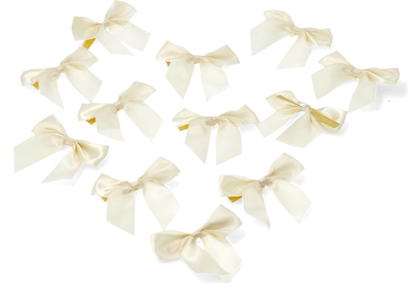 Påskdekoration Rosett Satin Små Vit 25-pack