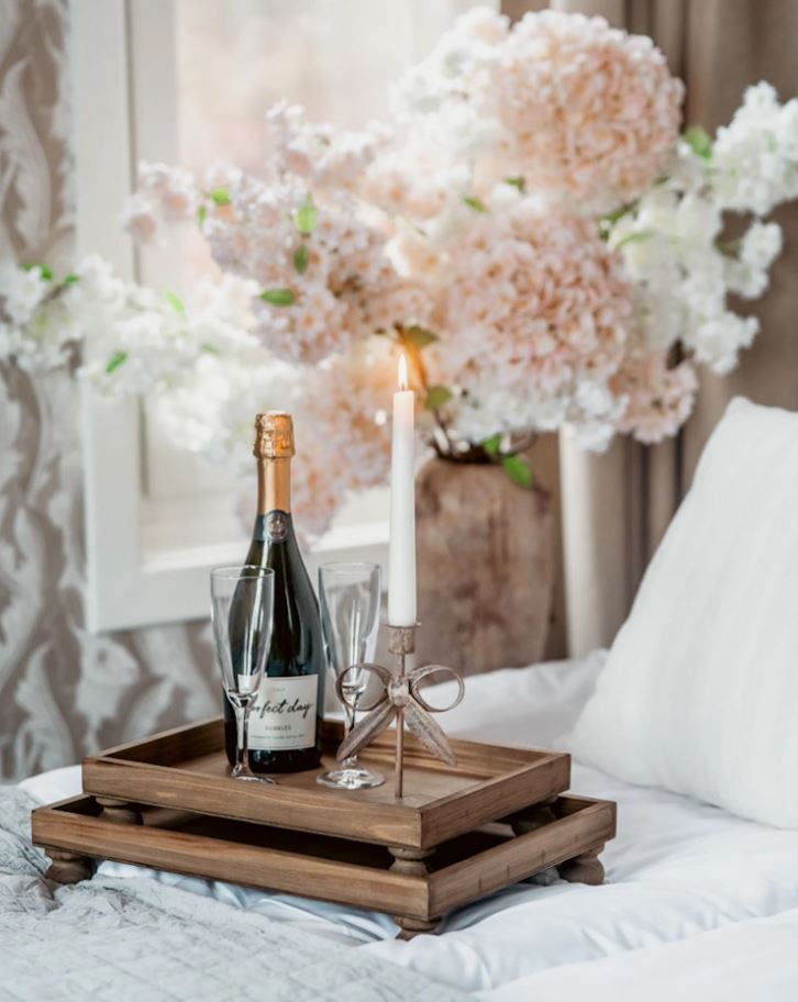 Ljusstake Floral Beige 16 cm I lager Mars 2026