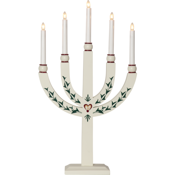 Adventsljusstake Tradition 24 cm vit