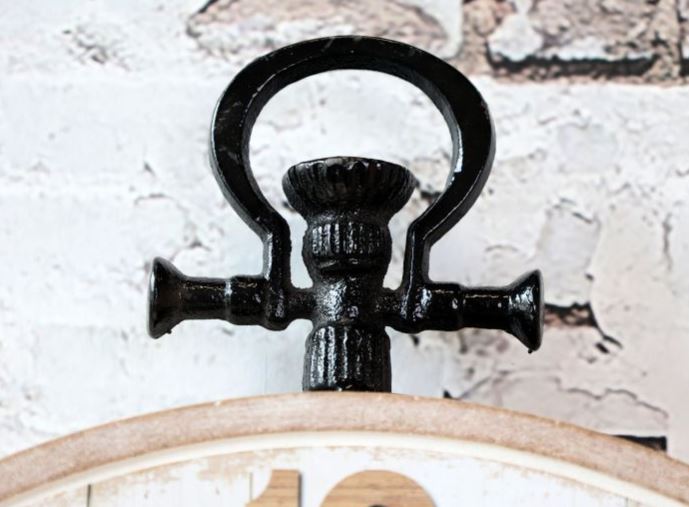Väggklocka H50/L40/B6,5 cm antik creme
