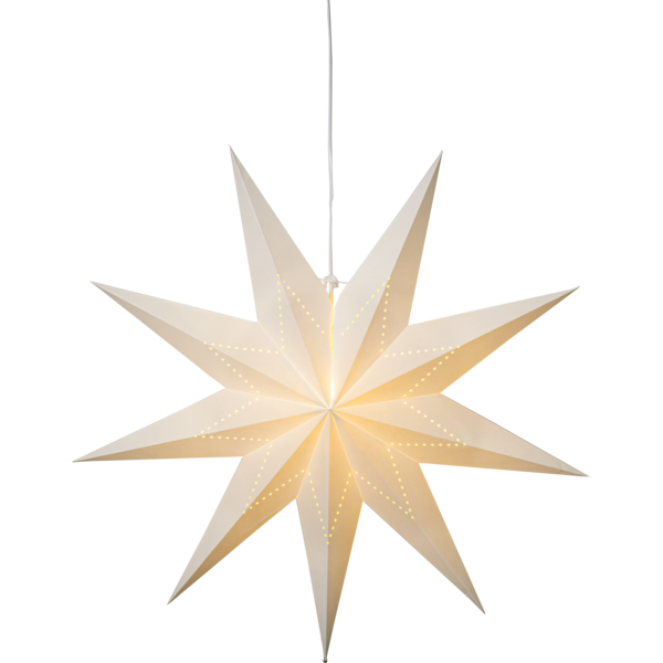 Adventsstjärna Pappersstjärna Lysa vit 80 cm