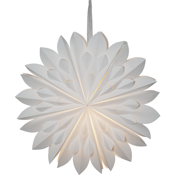 Adventsstjärna Pappersstjärna Clipp 60 cm vit
