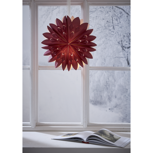 Adventsstjärna Pappersstjärna Clipp 60 cm röd