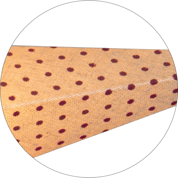 Adventsstjärna Pappersstjärna Cotton prickar 60 cm röd/beige