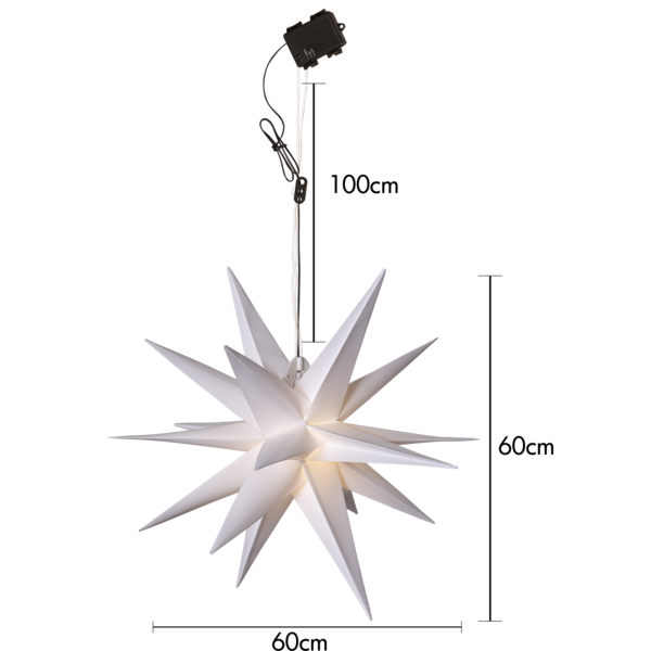 Juldekoration Utomhus Stjärna 60 cm vit
