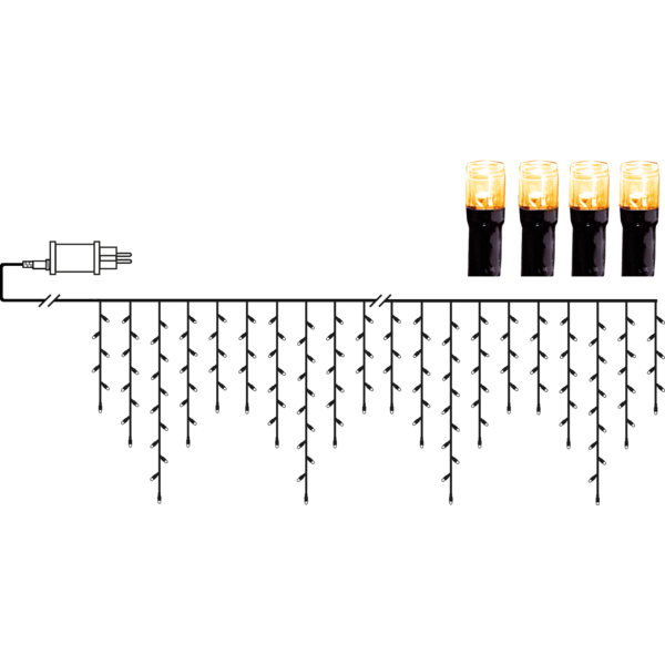 Juldekoration Utomhus Ljusslinga Shiny Warm White 1600 cm