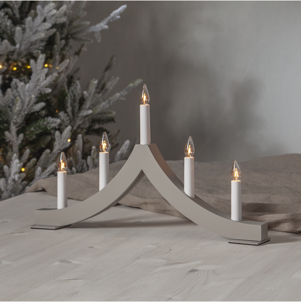 Adventsljusstake Pagod 45x6x27 cm beige