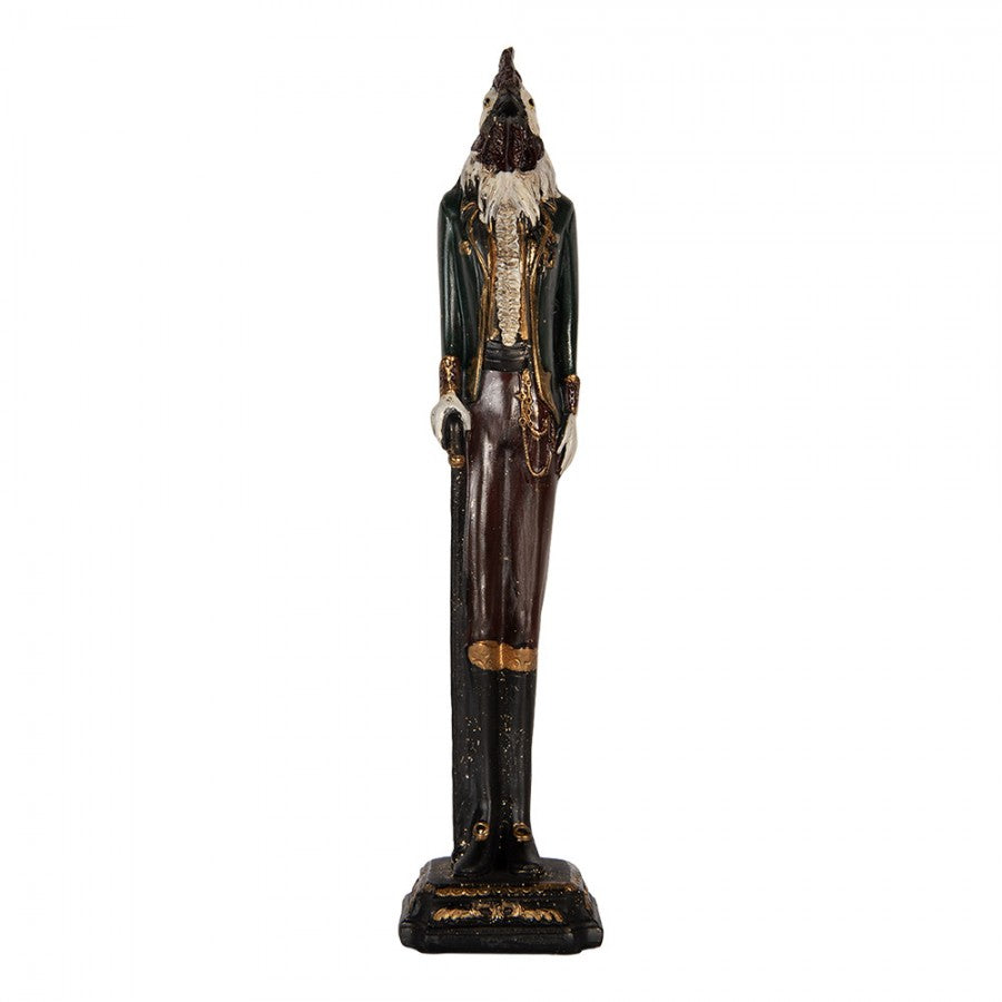 Dekoration figur tupp 7x7x31 cm Grön
