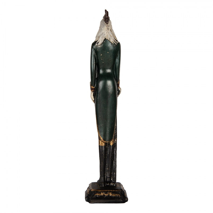 Dekoration figur tupp 7x7x31 cm Grön