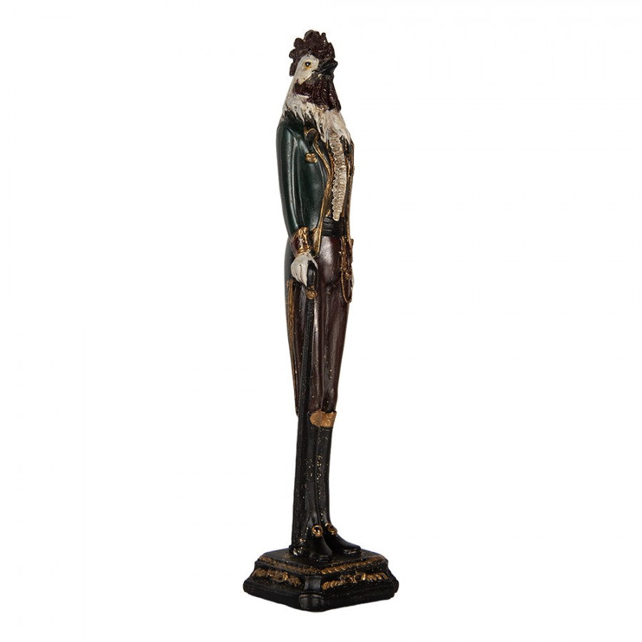Dekoration figur tupp 7x7x31 cm Grön