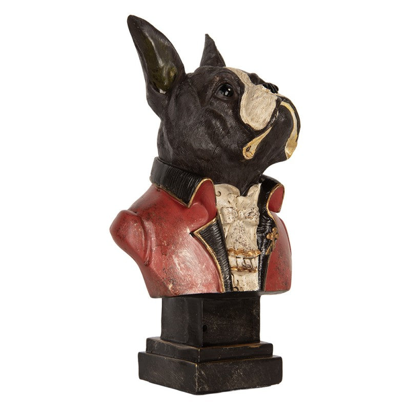 Dekoration byst hund 15x12x26 cm