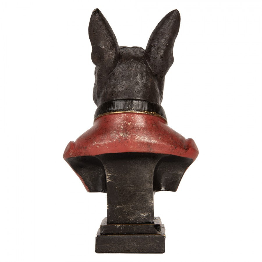 Dekoration byst hund 15x12x26 cm