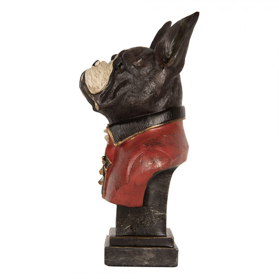Dekoration byst hund 15x12x26 cm