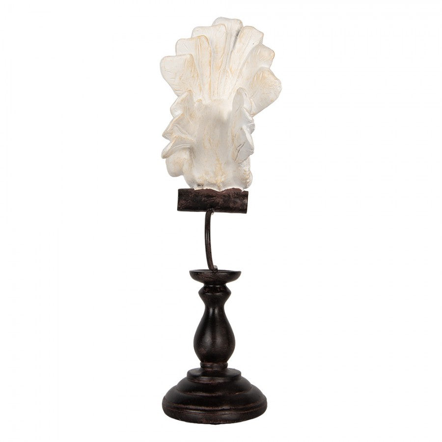 Dekoration fågel 36 cm vit