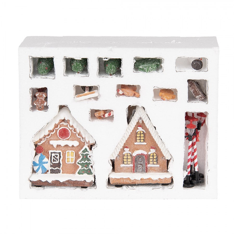 Belysning Jul LED Pepparkaksby 17 delar