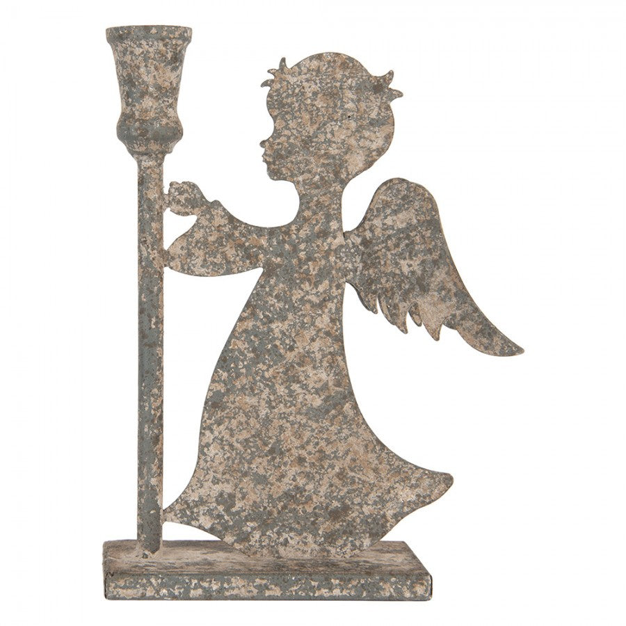 Ljusstake Ängel metall 22x8x28 cm