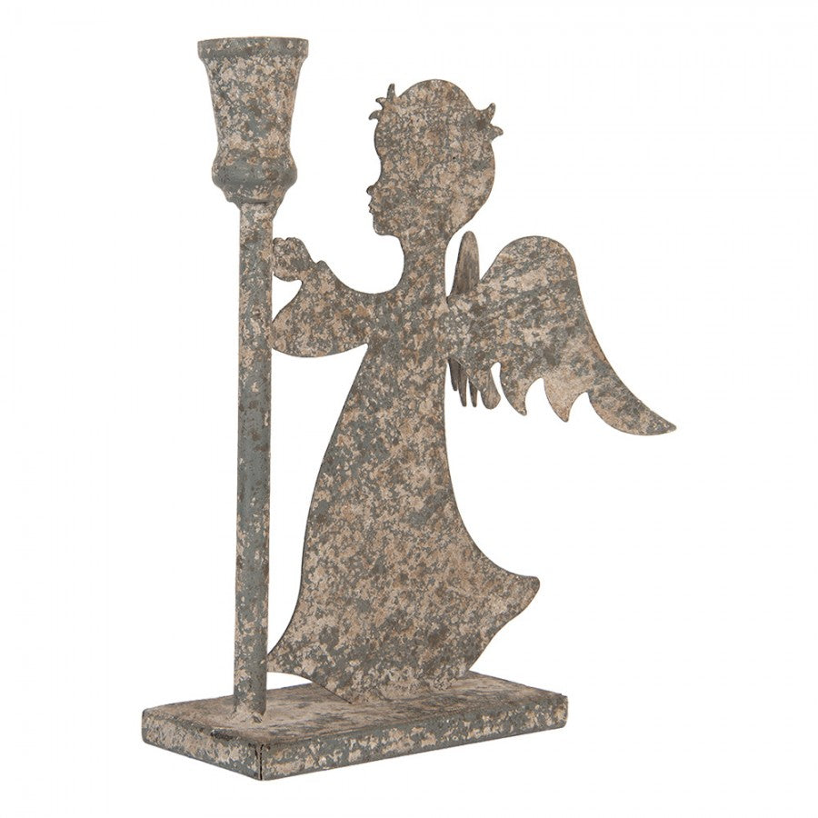 Ljusstake Ängel metall 22x8x28 cm