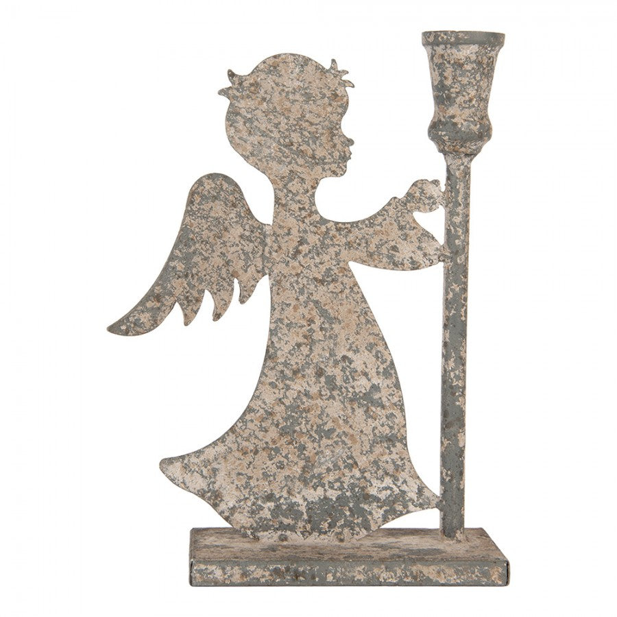 Ljusstake Ängel metall 22x8x28 cm