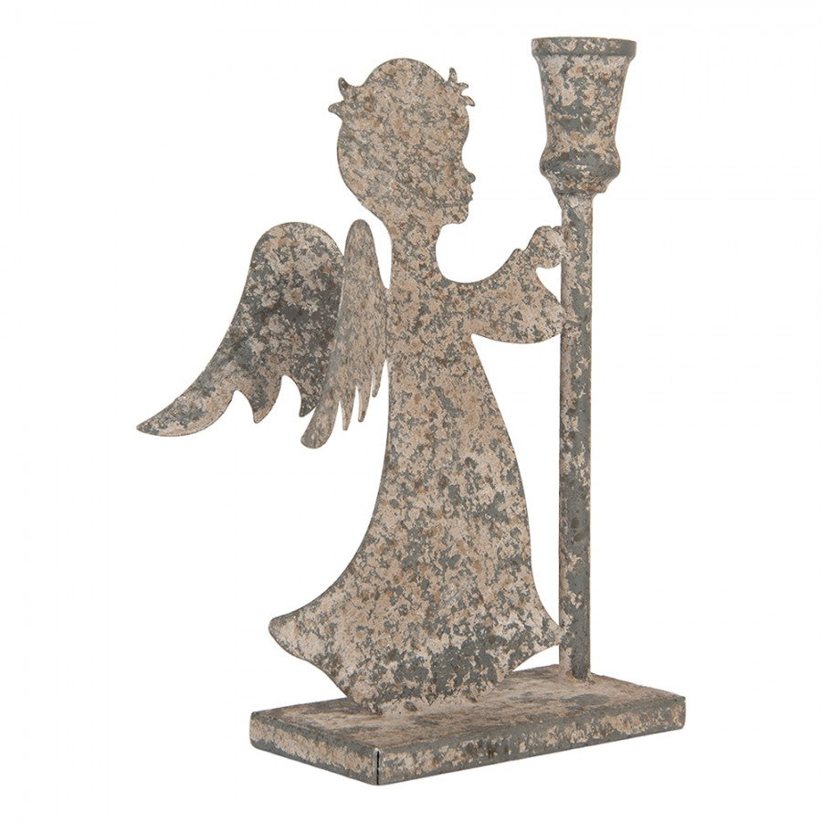 Ljusstake Ängel metall 22x8x28 cm