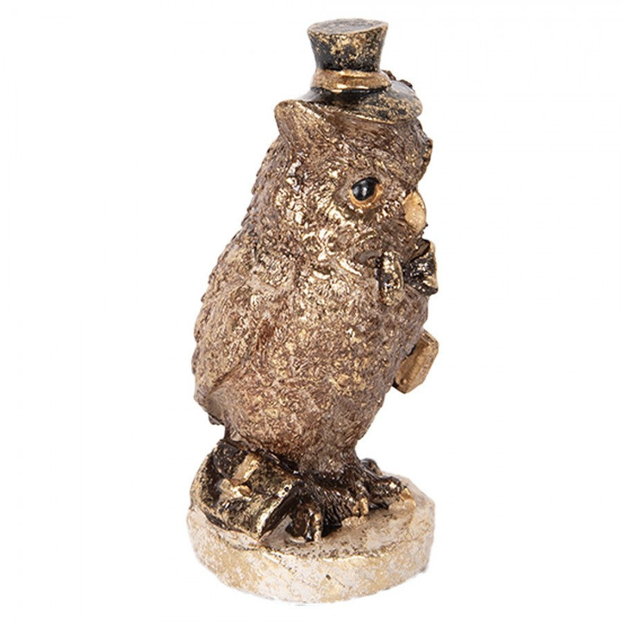 Dekoration figur Uggla 14 cm Brun