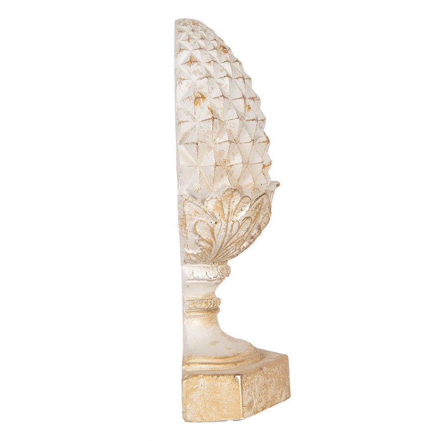 Bokstöd Set om 2 st 16x14x29 cm Beige Guld