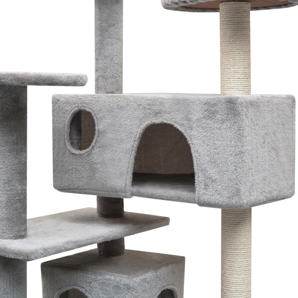 Kattmöbel Klösträd med sisalpelare 125 cm grå