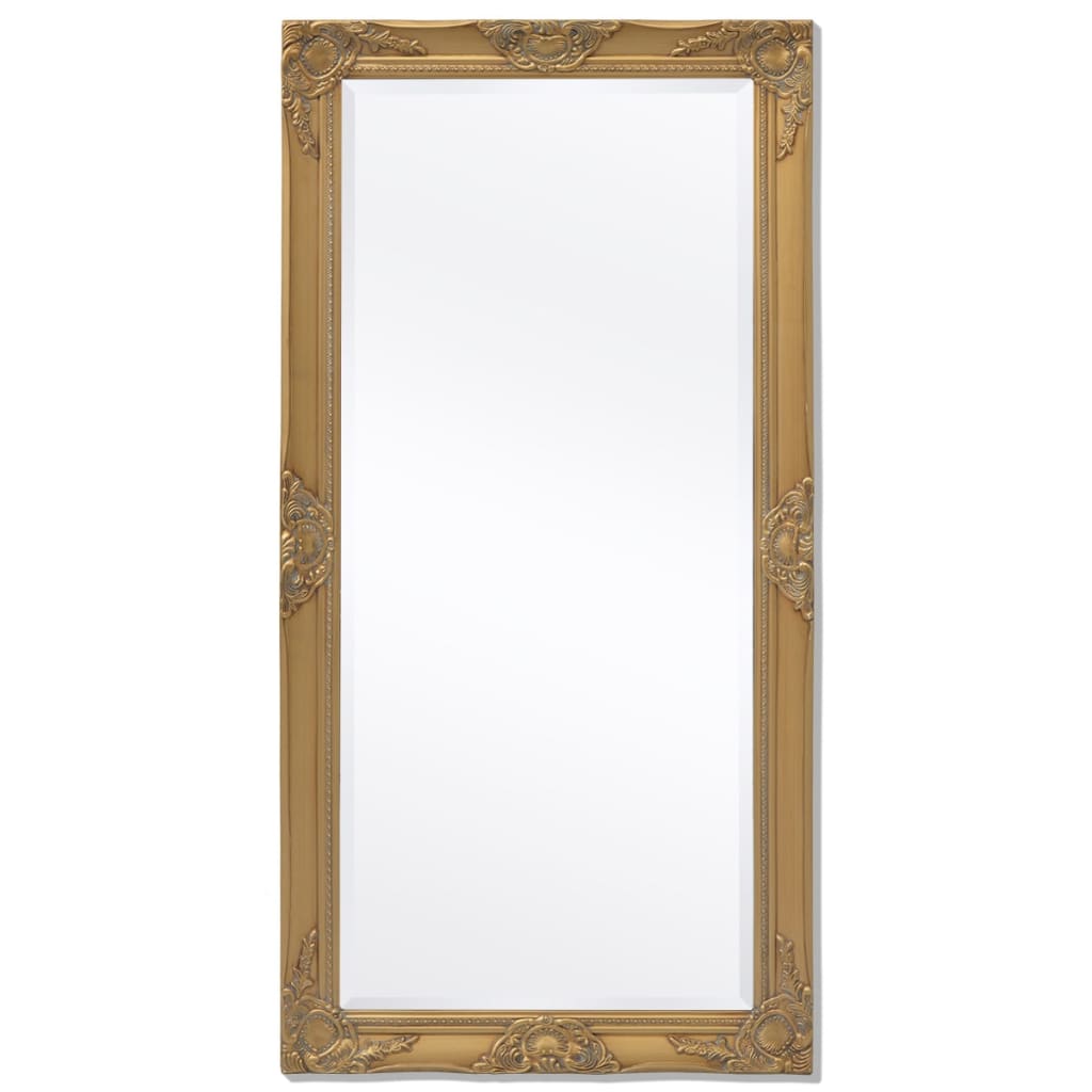 Väggspegel barockstil 120x60 cm guld