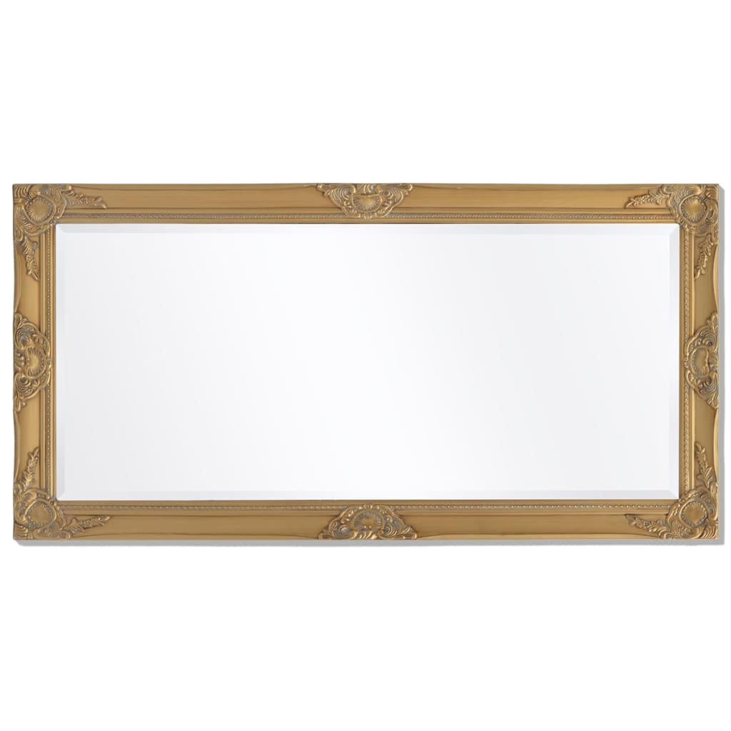 Väggspegel barockstil 120x60 cm guld