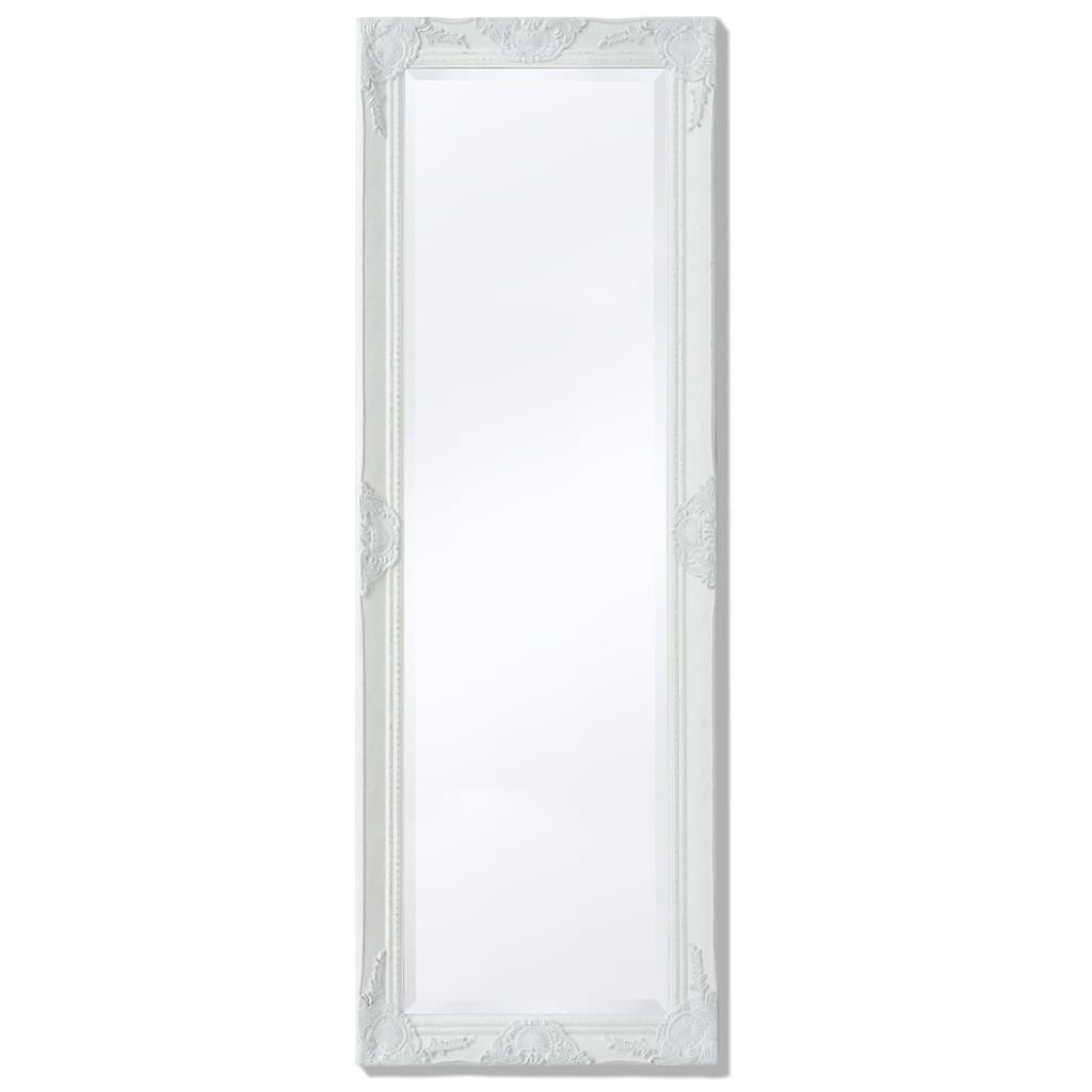 Väggspegel barockstil 140x50 cm vit