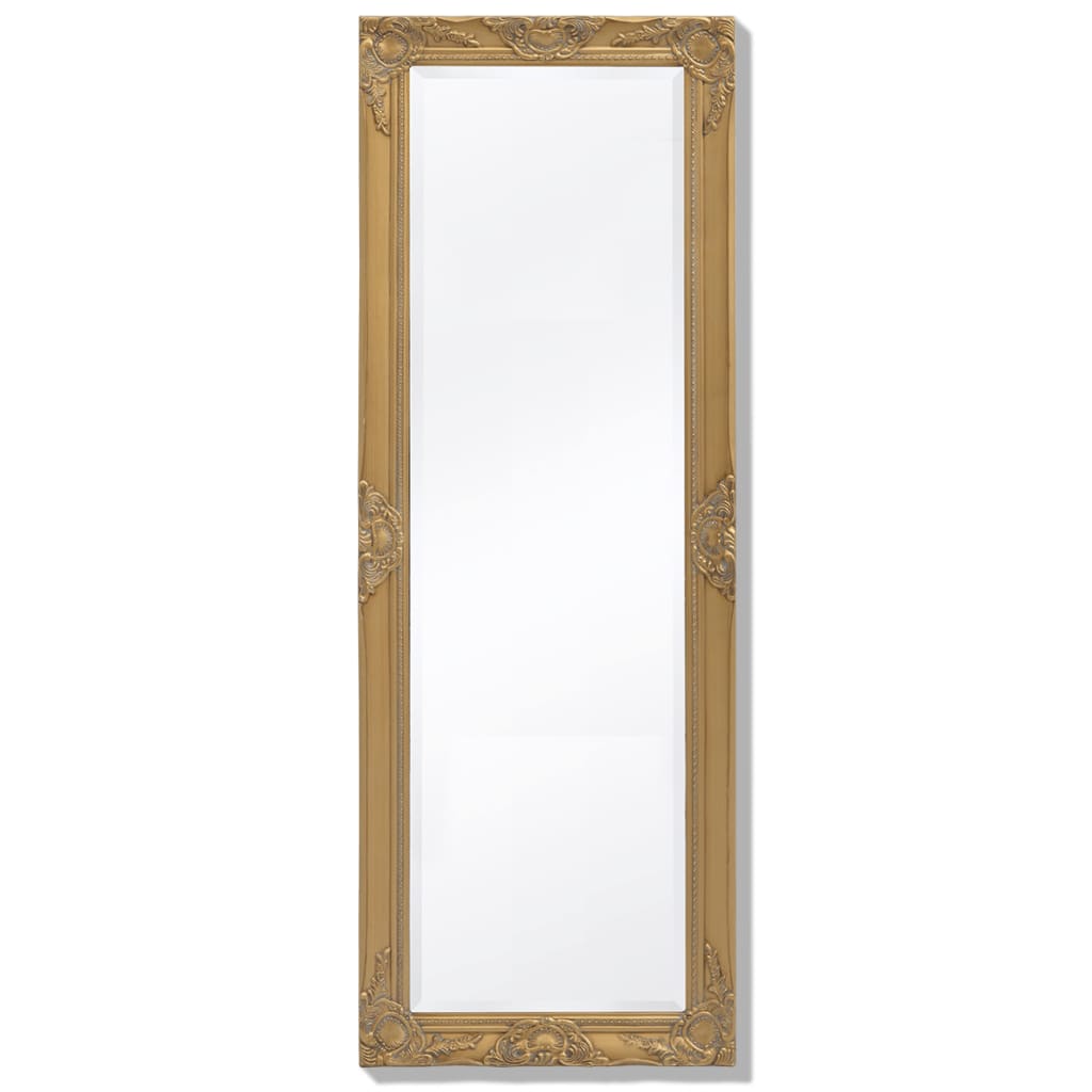 Väggspegel barockstil 140x50 cm guld