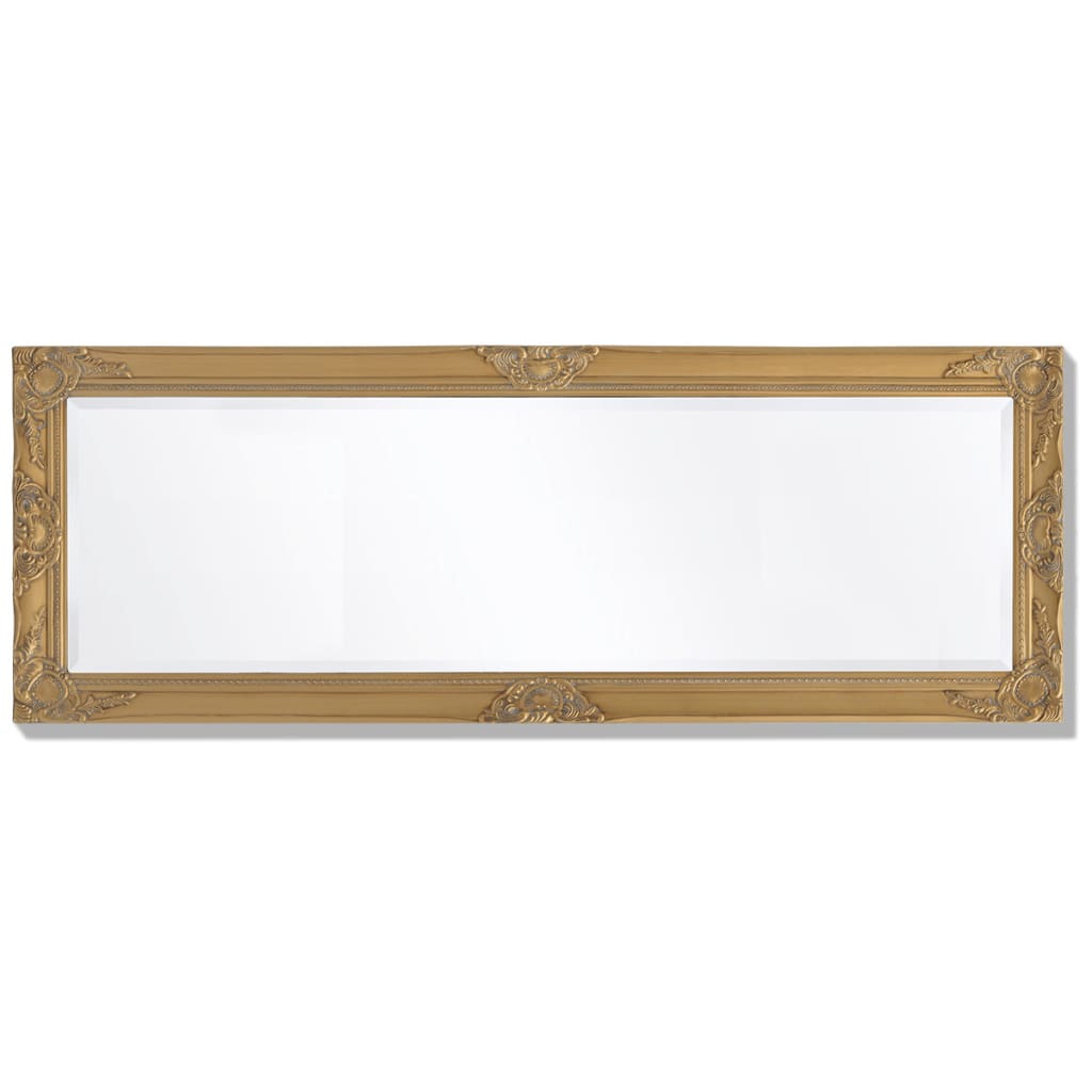 Väggspegel barockstil 140x50 cm guld