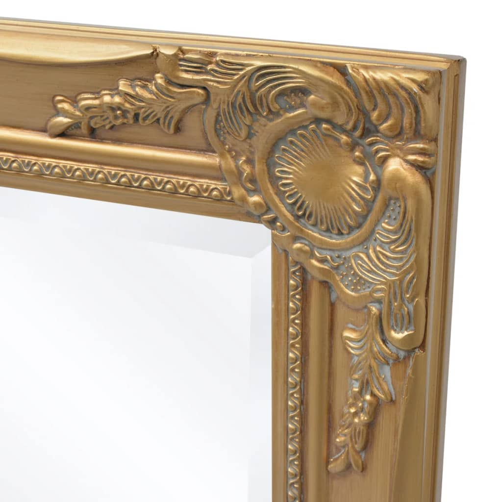 Väggspegel barockstil 140x50 cm guld