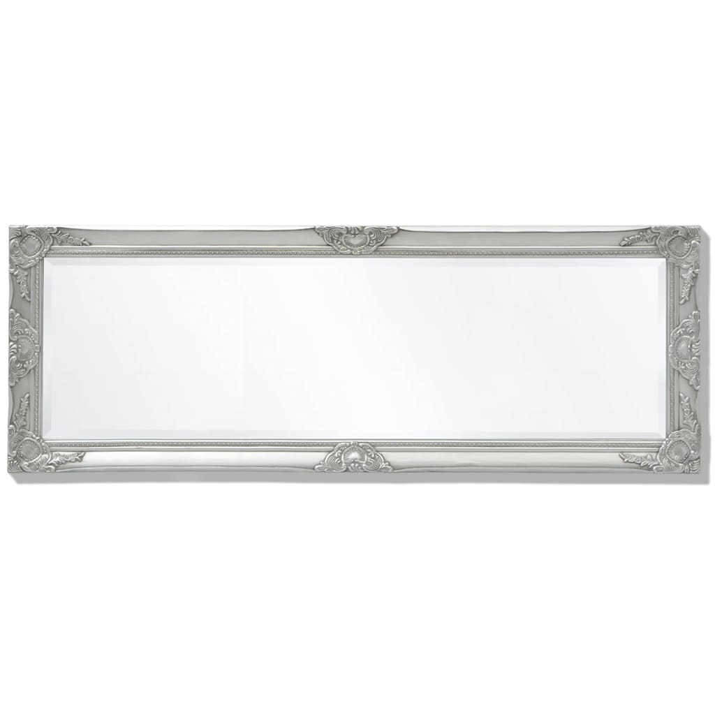 Väggspegel barockstil 140x50 cm silver
