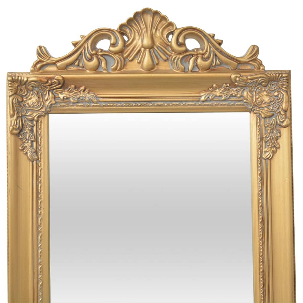 Väggspegel i barockstil 160x40 cm guld