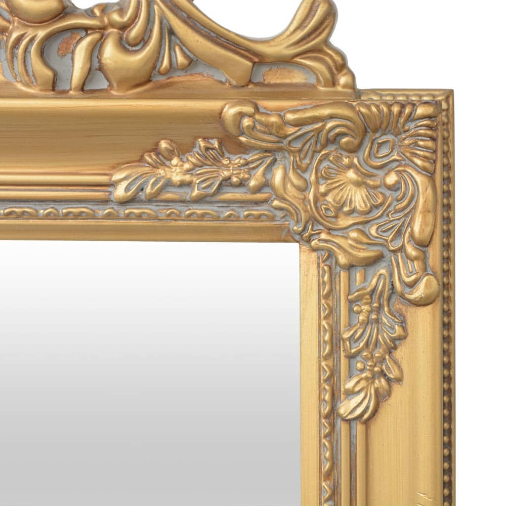 Väggspegel i barockstil 160x40 cm guld