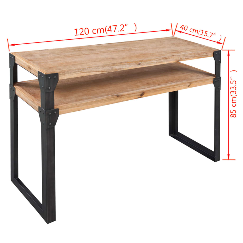 Avlastningsbord Konsollbord Trä massivt akaciaträ 120x40x85 cm