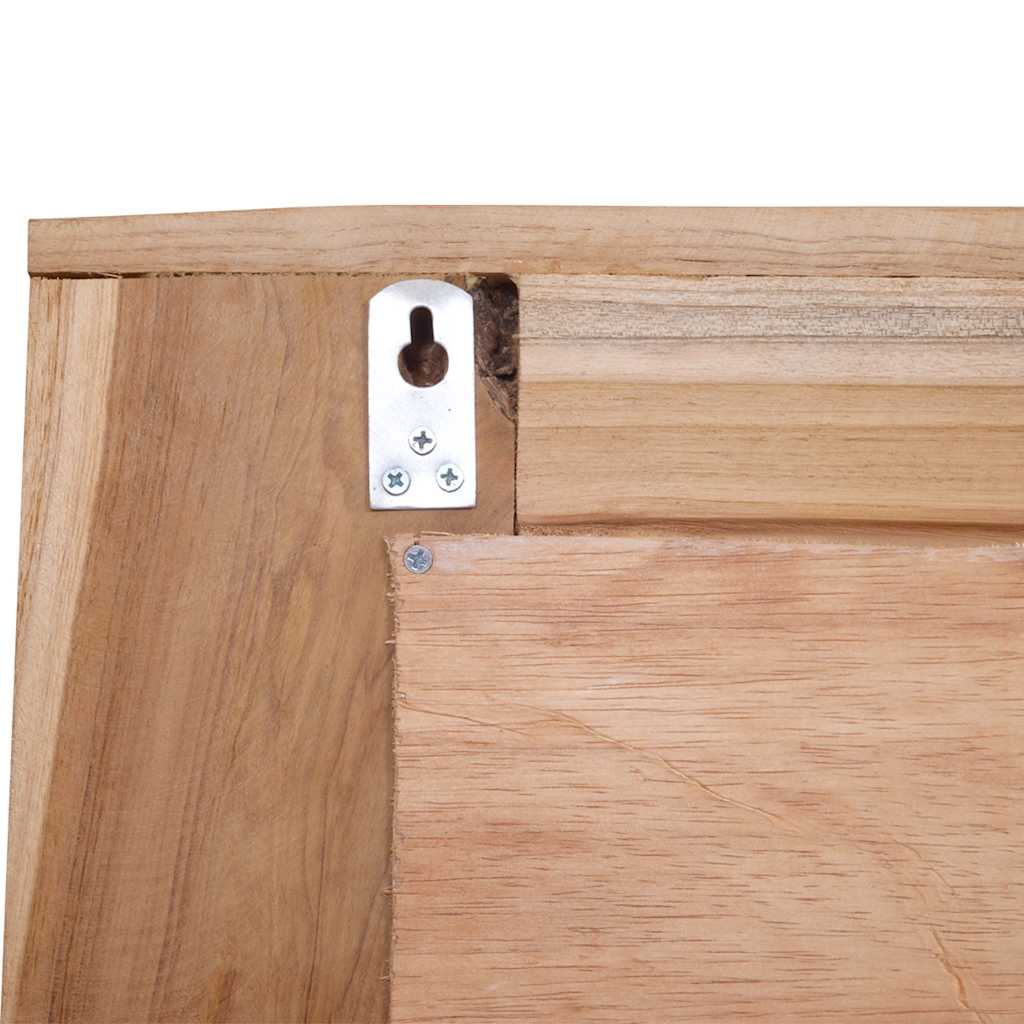 Väggspegel teak 60x60 cm kvadrat