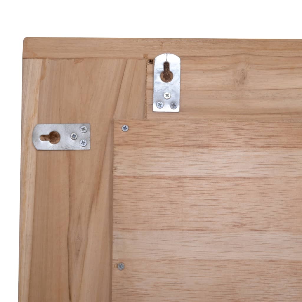 Väggspegel teak 90x60 cm rektangulär