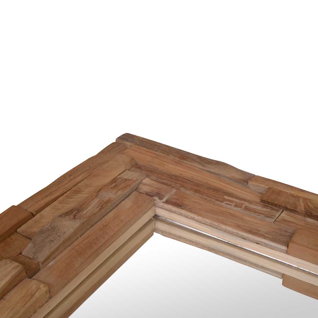 Väggspegel teak 90x60 cm rektangulär