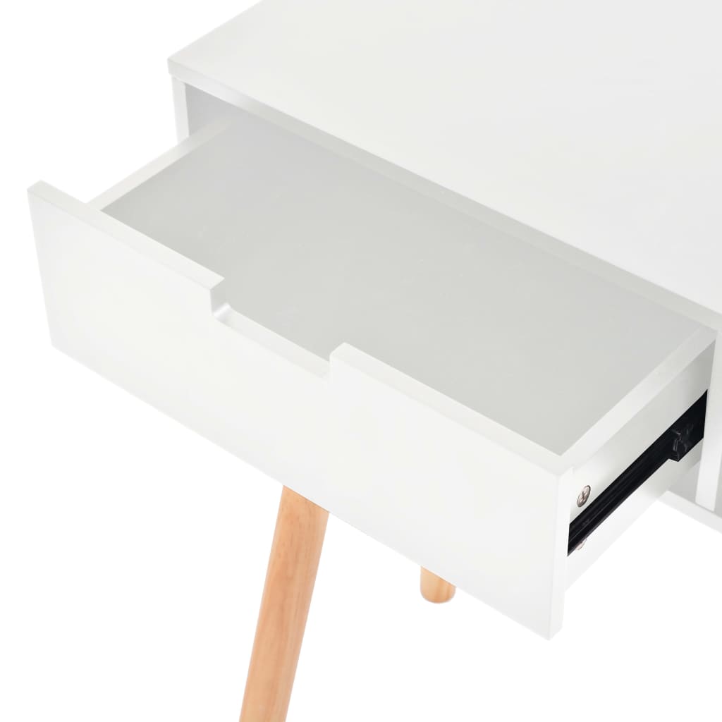 Avlastningsbord Konsollbord Trä massiv furu 80x30x72 cm vit